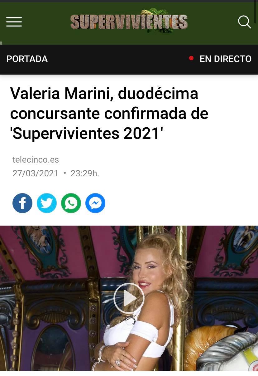 Valeria Marini nel cast di Supervivientes, Ivan Gonzalez commenta * Biccy.it