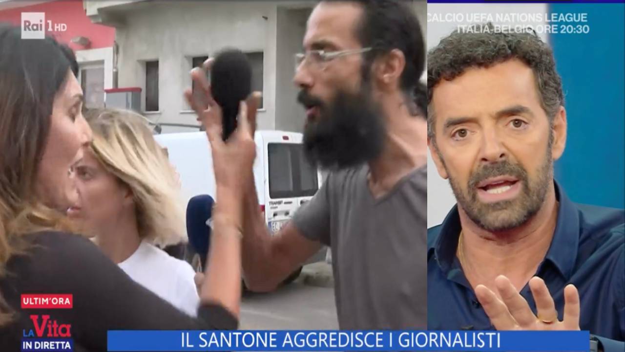 Alberto Matano chiama i Carabinieri: santone aggredisce l’inviata in diretta