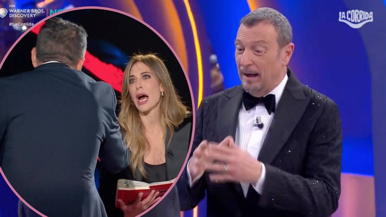 La Corrida, Amadeus in diretta cita Teo Mammucari e Francesca Fagnani